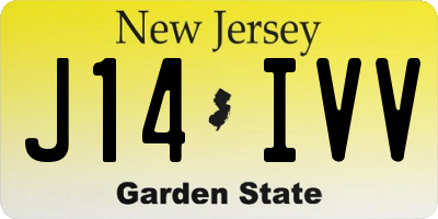 NJ license plate J14IVV