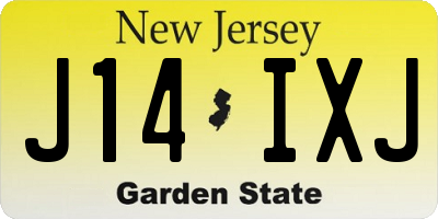NJ license plate J14IXJ