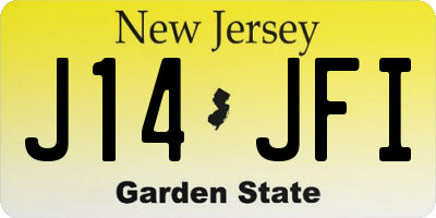 NJ license plate J14JFI