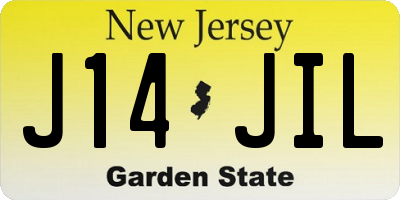 NJ license plate J14JIL