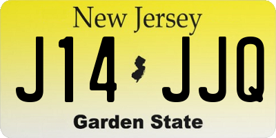 NJ license plate J14JJQ
