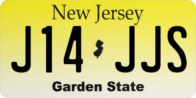 NJ license plate J14JJS