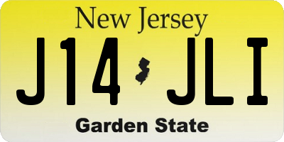 NJ license plate J14JLI