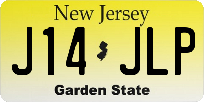 NJ license plate J14JLP