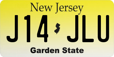 NJ license plate J14JLU