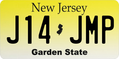 NJ license plate J14JMP