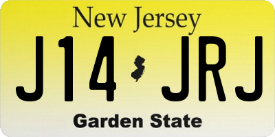 NJ license plate J14JRJ