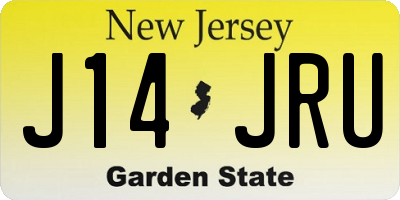 NJ license plate J14JRU