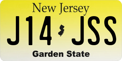 NJ license plate J14JSS