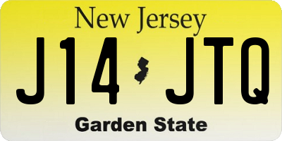 NJ license plate J14JTQ