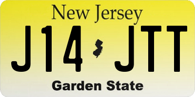 NJ license plate J14JTT