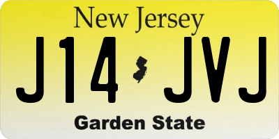NJ license plate J14JVJ