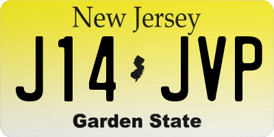 NJ license plate J14JVP