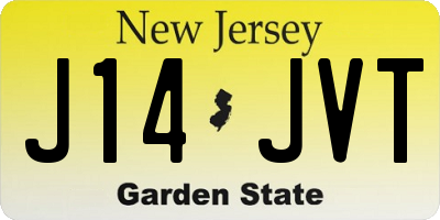 NJ license plate J14JVT