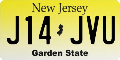 NJ license plate J14JVU