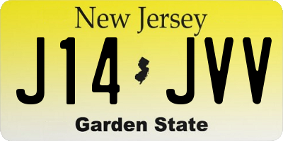 NJ license plate J14JVV