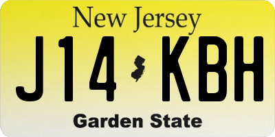 NJ license plate J14KBH