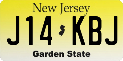 NJ license plate J14KBJ