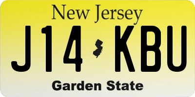NJ license plate J14KBU