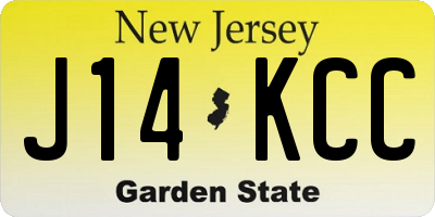 NJ license plate J14KCC