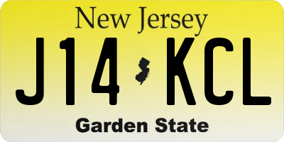 NJ license plate J14KCL