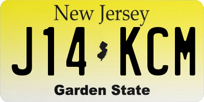 NJ license plate J14KCM