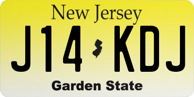 NJ license plate J14KDJ