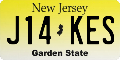 NJ license plate J14KES
