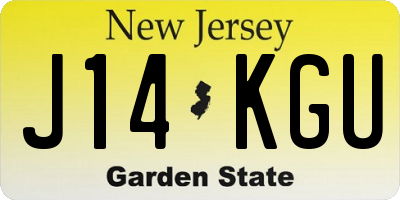 NJ license plate J14KGU
