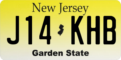 NJ license plate J14KHB
