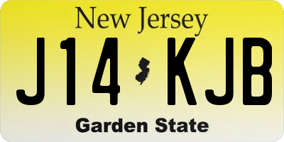 NJ license plate J14KJB