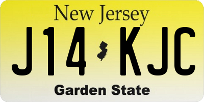 NJ license plate J14KJC