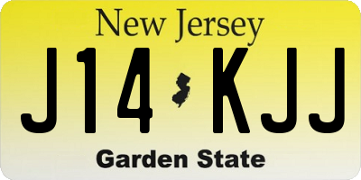 NJ license plate J14KJJ