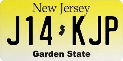 NJ license plate J14KJP