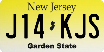 NJ license plate J14KJS