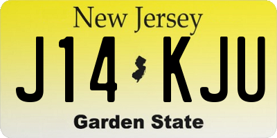 NJ license plate J14KJU