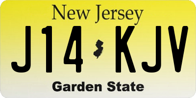 NJ license plate J14KJV
