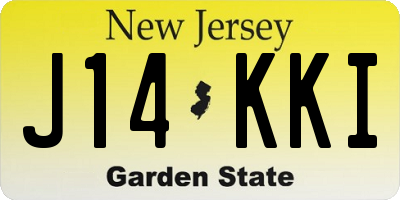 NJ license plate J14KKI