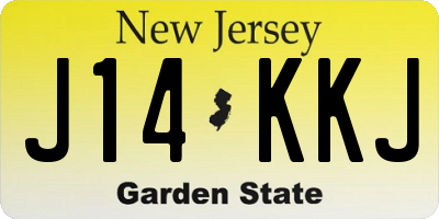 NJ license plate J14KKJ