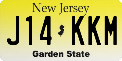 NJ license plate J14KKM
