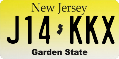 NJ license plate J14KKX