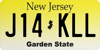 NJ license plate J14KLL
