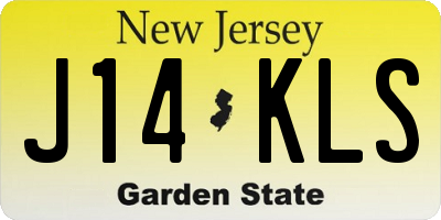 NJ license plate J14KLS
