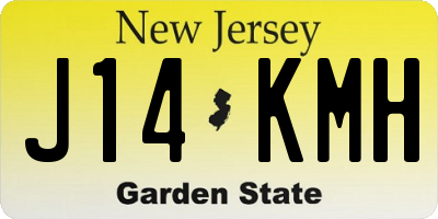 NJ license plate J14KMH