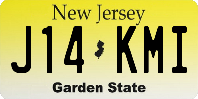 NJ license plate J14KMI
