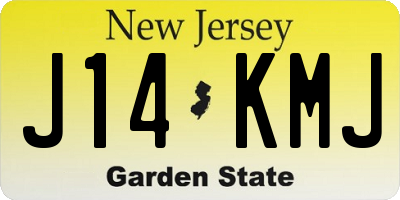 NJ license plate J14KMJ
