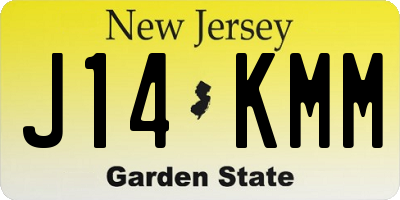 NJ license plate J14KMM