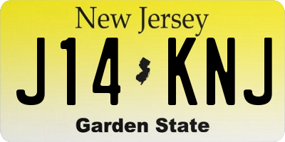 NJ license plate J14KNJ