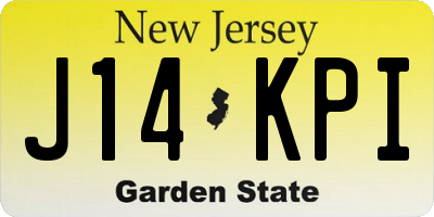 NJ license plate J14KPI