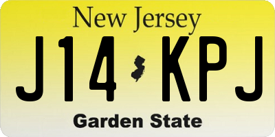 NJ license plate J14KPJ
